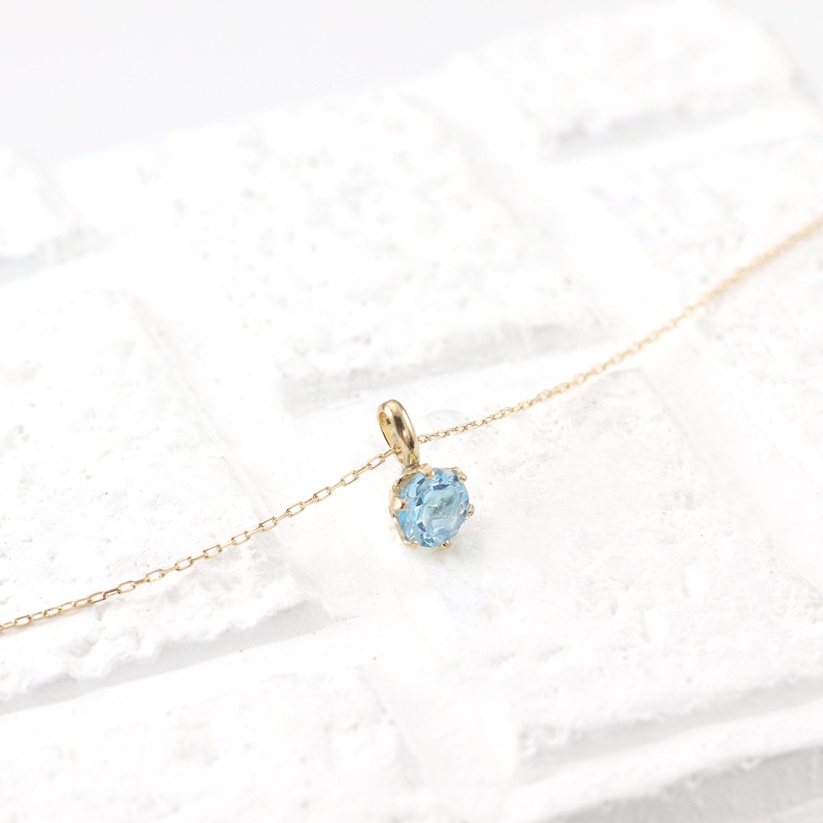 K10YG ブルートパーズネックレス 11月誕生石_10