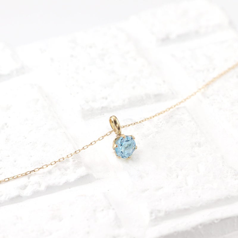 K10YG ブルートパーズネックレス 11月誕生石_10