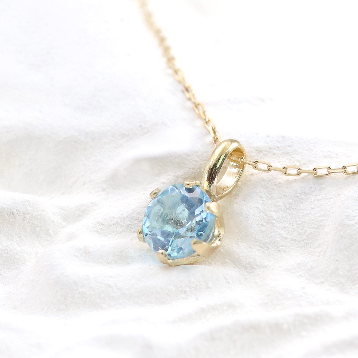 K10YG ブルートパーズネックレス 11月誕生石_11