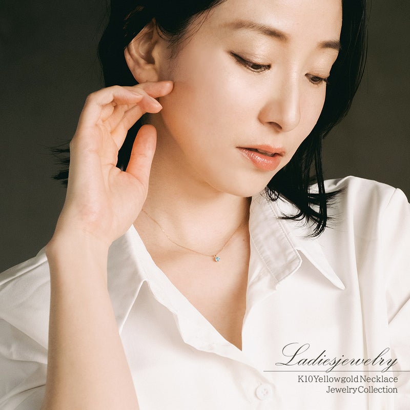 K10YG ブルートパーズネックレス 11月誕生石_13