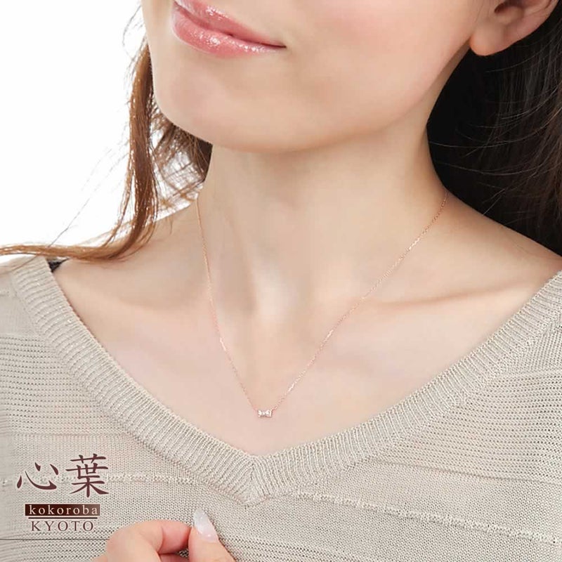 心葉 ダイヤモンド＆ルビー リボンネックレス K10_10