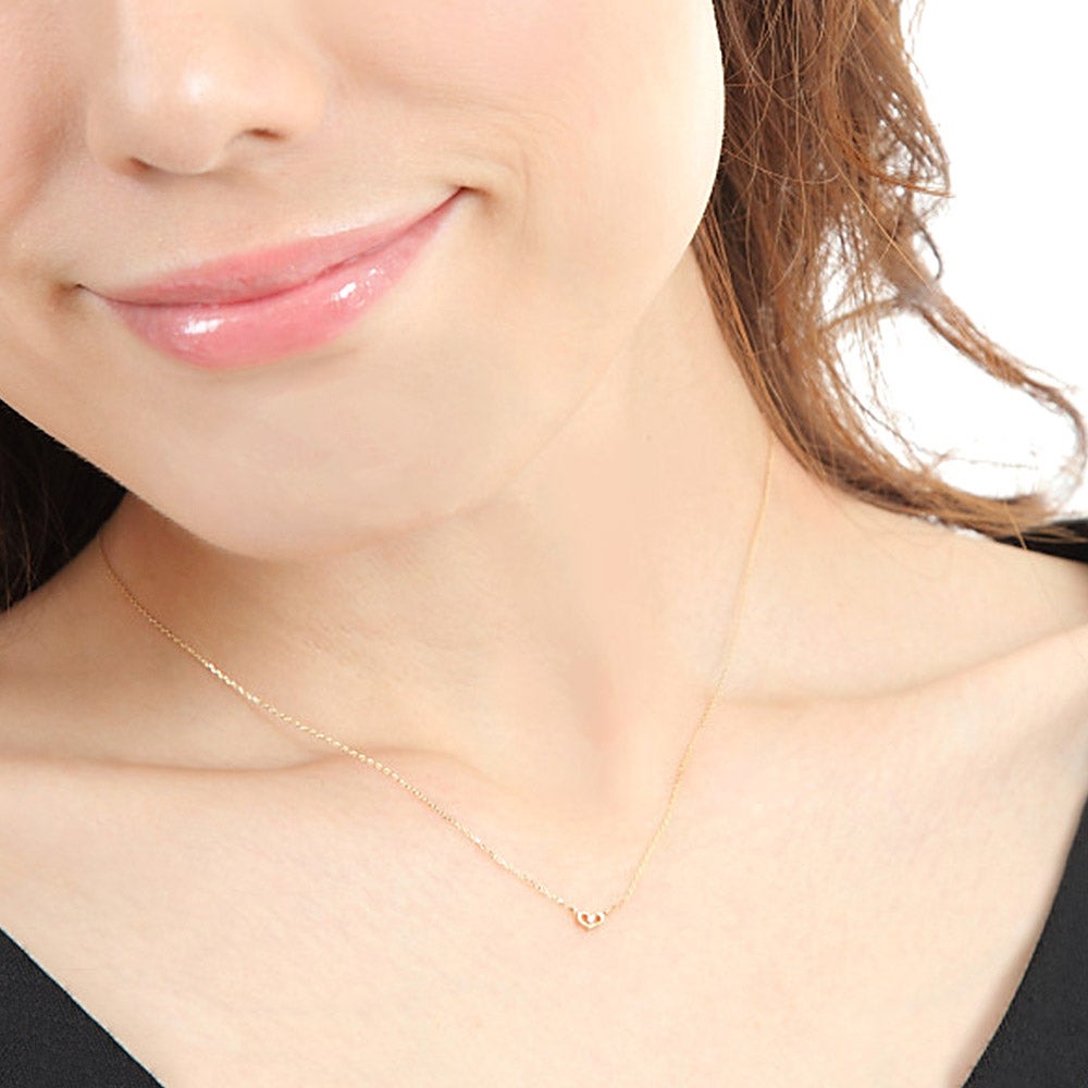 心葉 ダイヤモンド ハートネックレス K10_04