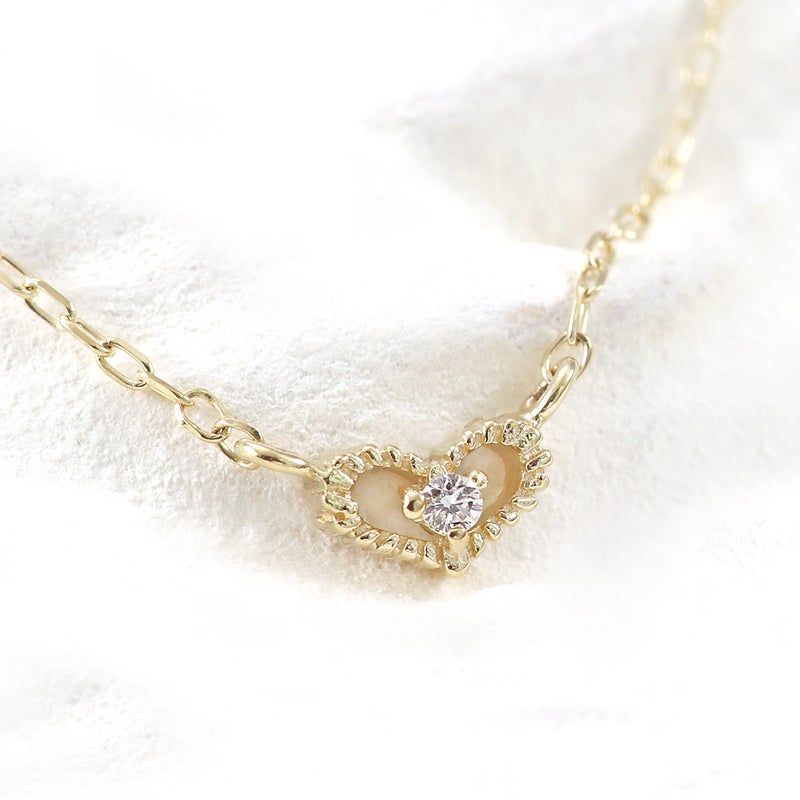 心葉 ダイヤモンド ハートネックレス K10_09