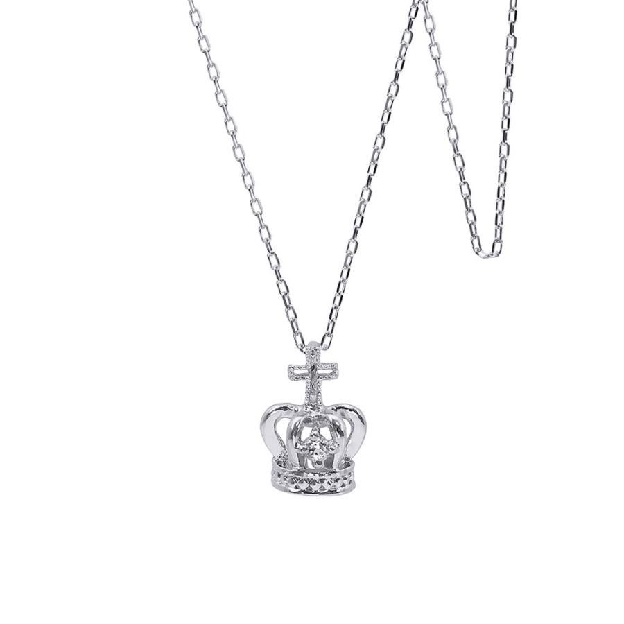 心葉 ホワイトトパーズ 王冠 ロングネックレス K10 11月誕生石_23