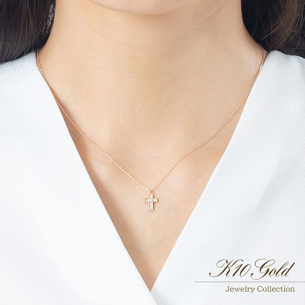 K10 ダイヤモンド クロス ネックレス | Jewelry ROLA（ジュエリーローラ）