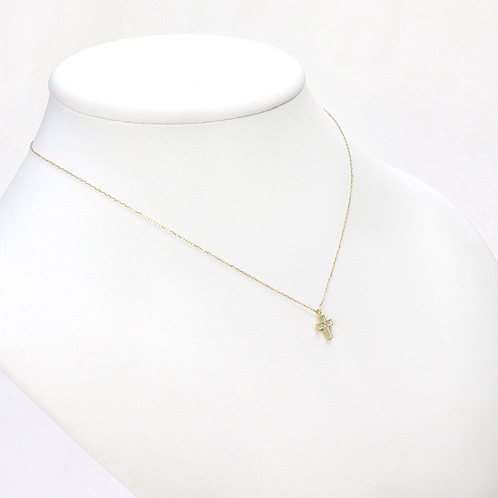 K10 ダイヤモンド クロス ネックレス_13