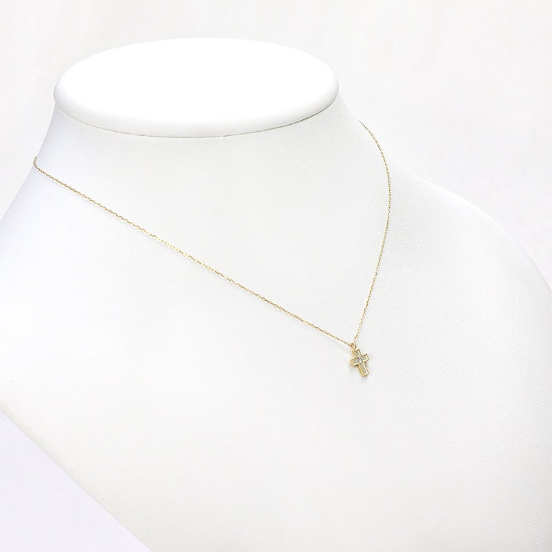 K10 ダイヤモンド クロス ネックレス_13