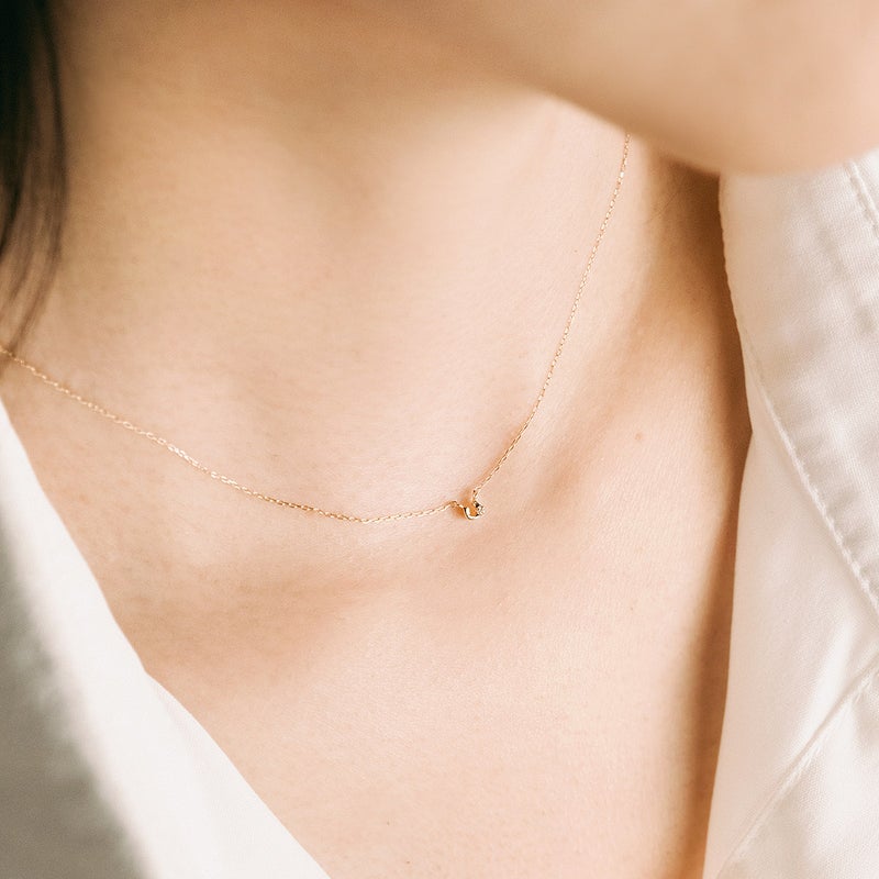 心葉 ダイヤモンド 馬蹄（ホースシュー）ネックレス K10_04