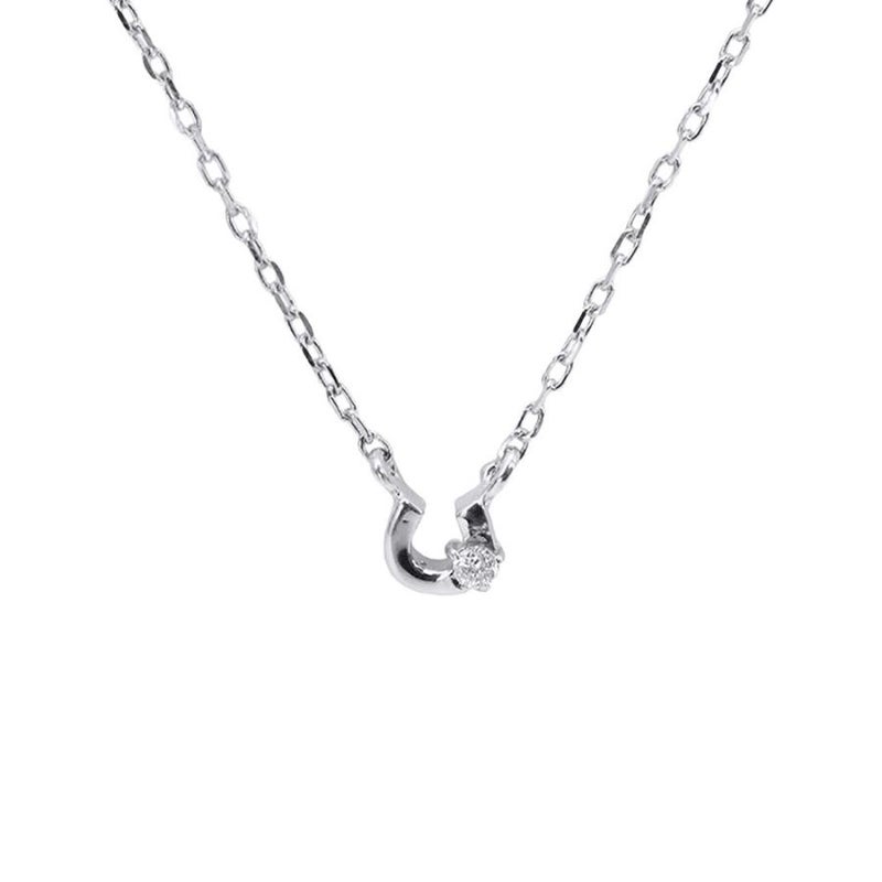 心葉 ダイヤモンド 馬蹄（ホースシュー）ネックレス K10_23