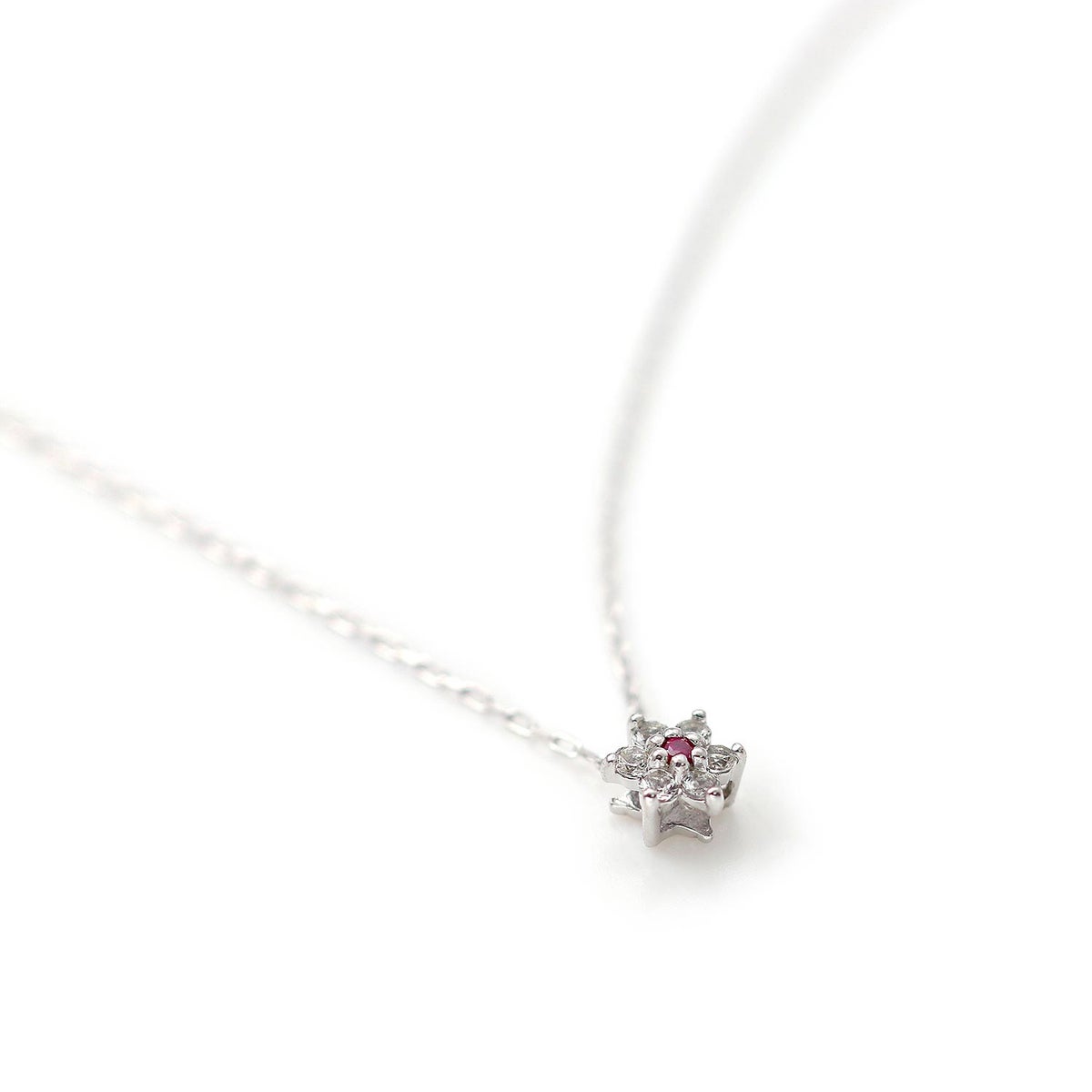 K10WG ルビー＆ホワイトトパーズ ネックレス 11月誕生石_03