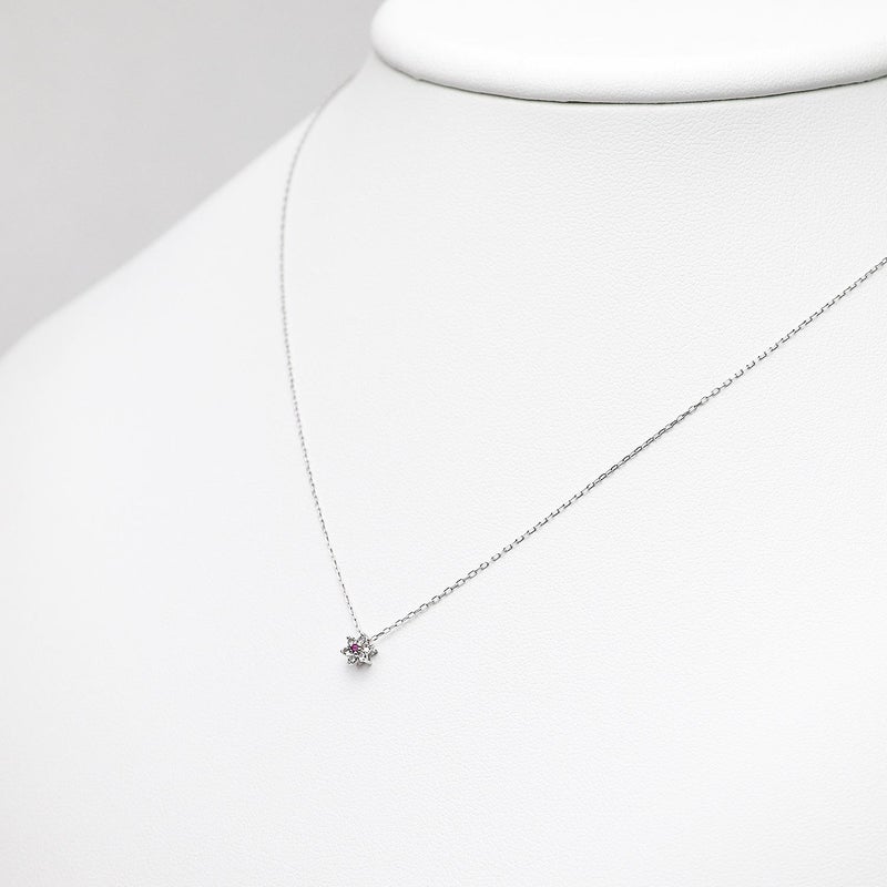 K10WG ルビー＆ホワイトトパーズ ネックレス 11月誕生石_10