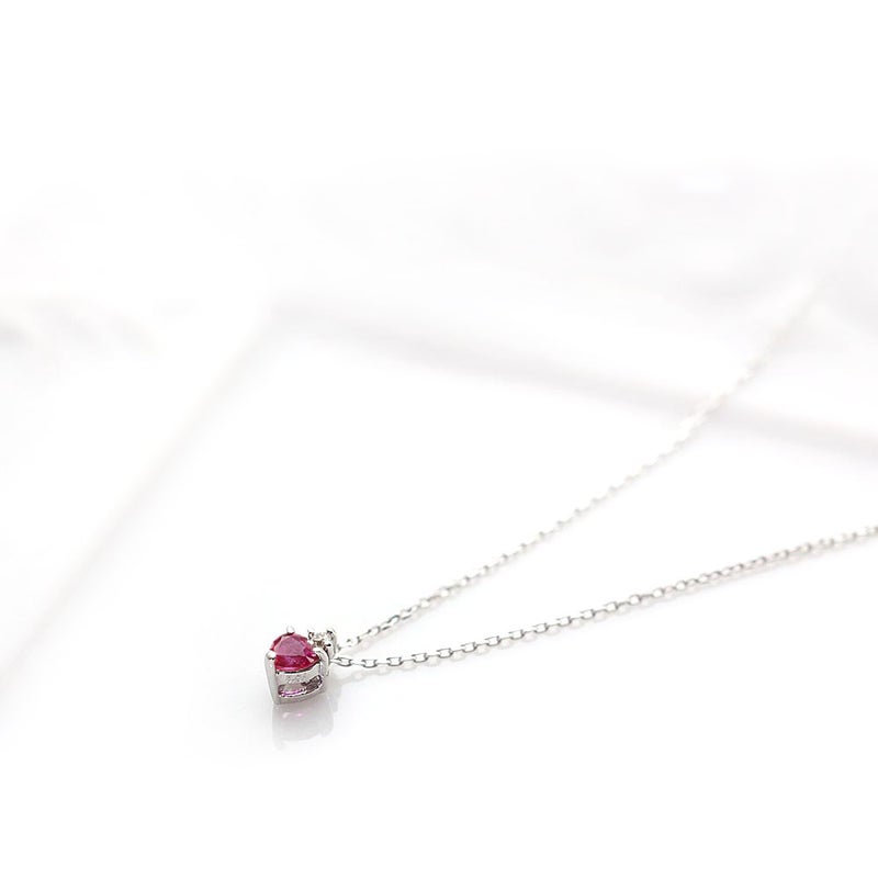 心葉 ルビー＆ダイヤモンド ハートネックレス K10_03