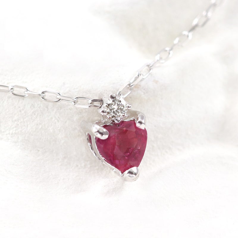 心葉 ルビー＆ダイヤモンド ハートネックレス K10_10