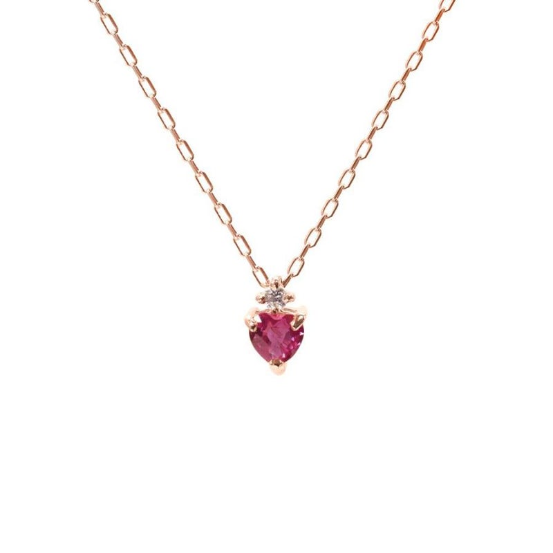 心葉 ルビー＆ダイヤモンド ハートネックレス K10_21