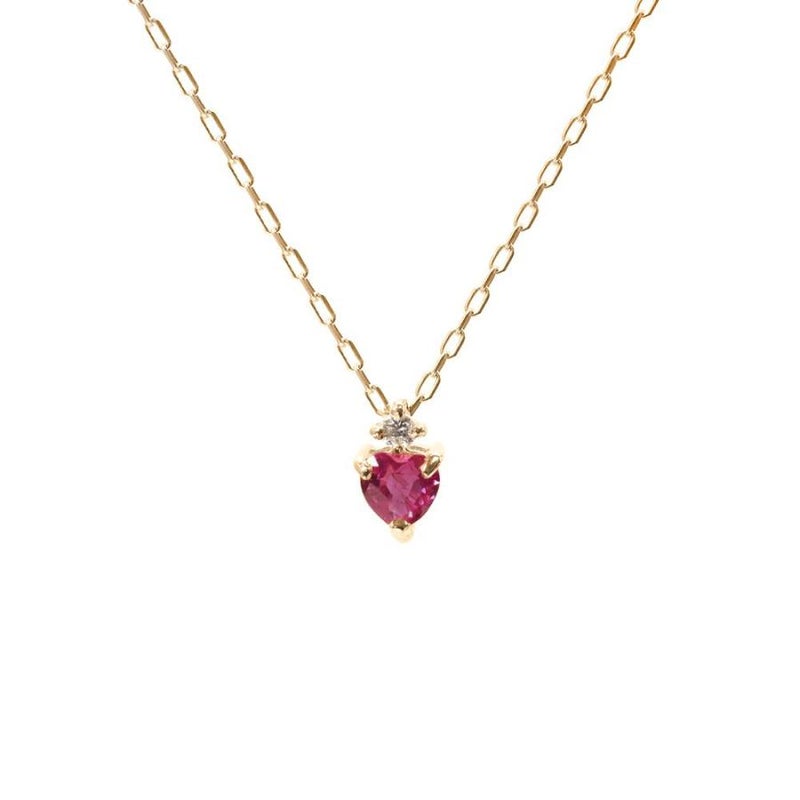 心葉 ルビー＆ダイヤモンド ハートネックレス K10_22