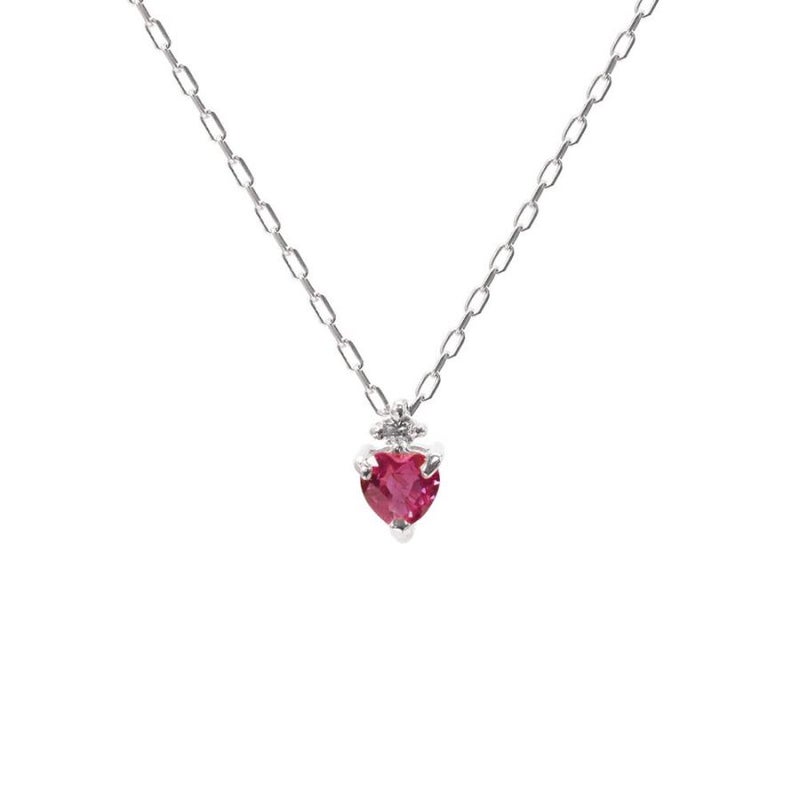 心葉 ルビー＆ダイヤモンド ハートネックレス K10_23