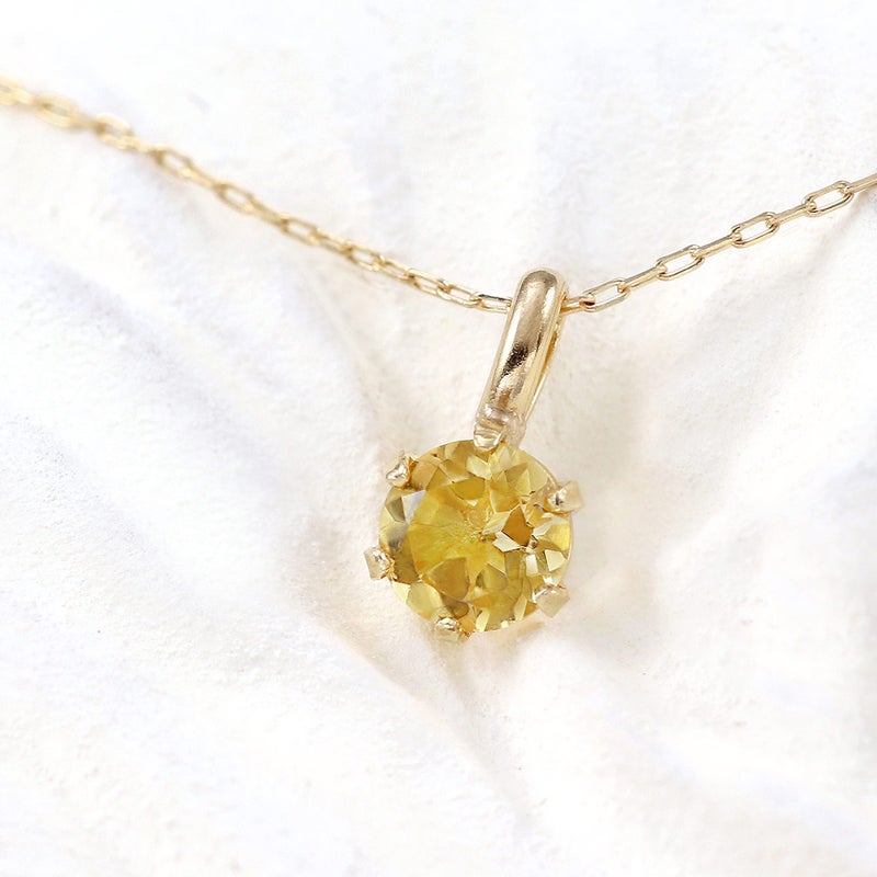K10YG シトリン ネックレス 11月の誕生石_11