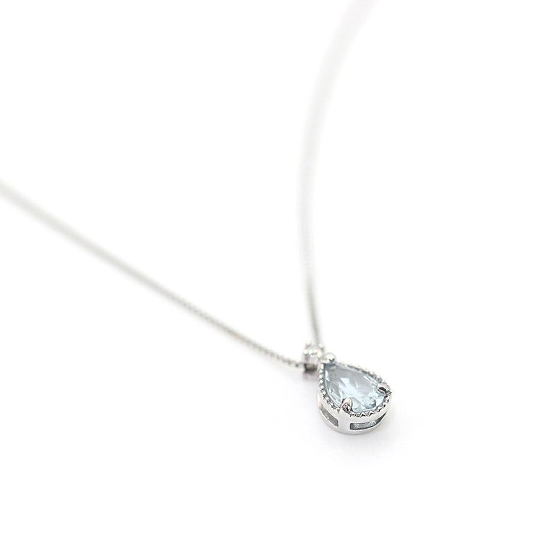 K10WG アクアマリン&ダイヤモンド ネックレス_03