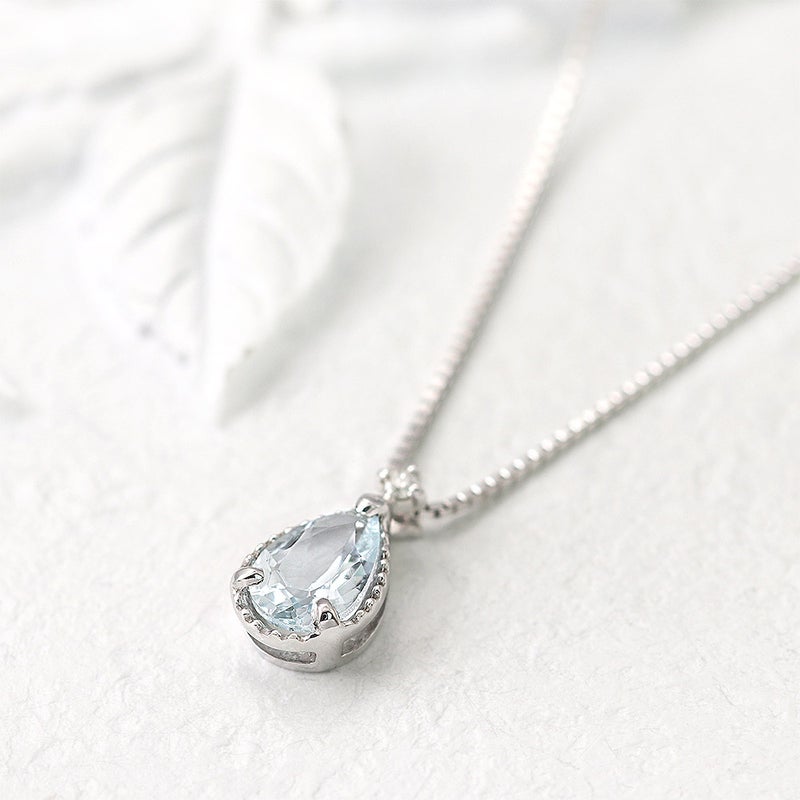 K10WG アクアマリン&ダイヤモンド ネックレス_10