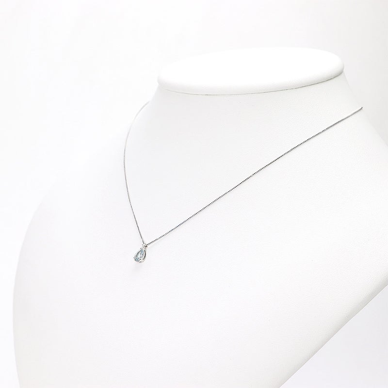 K10WG アクアマリン&ダイヤモンド ネックレス_11