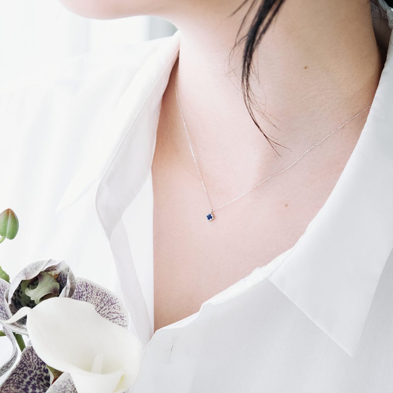 K10WG サファイア ネックレス 9月の誕生石_09