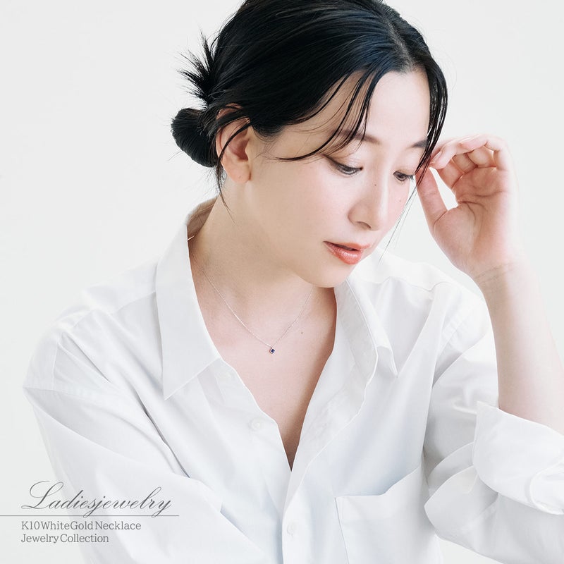 K10WG サファイア ネックレス 9月の誕生石_13