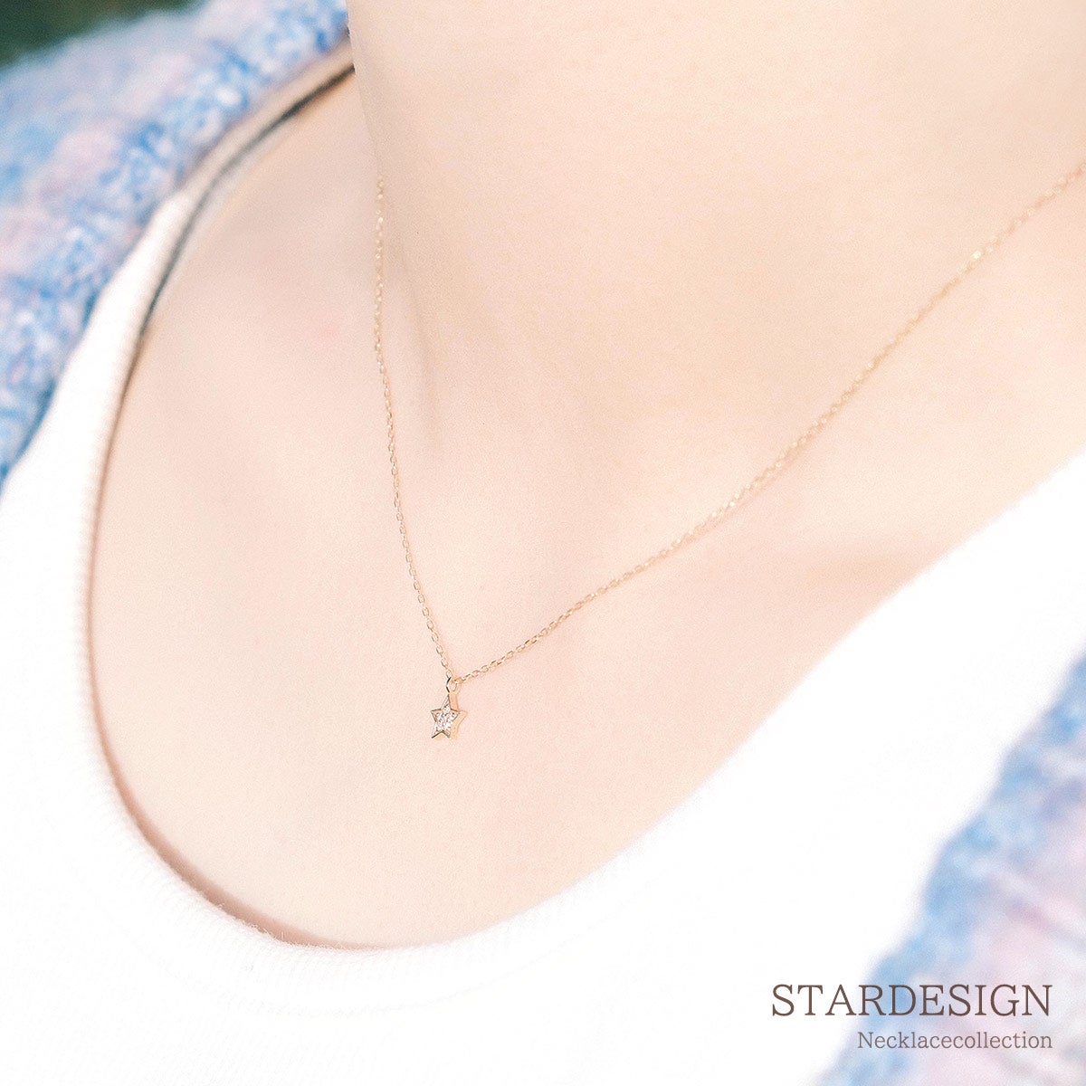 K10YG ダイヤモンド リバーシブルスターネックレス_05