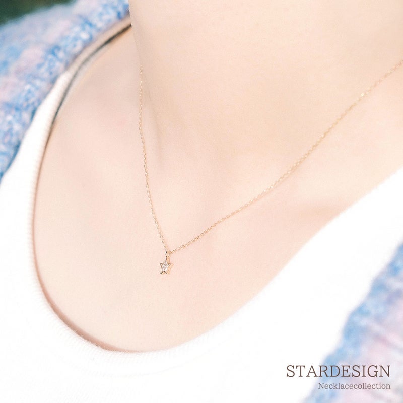 K10YG ダイヤモンド リバーシブルスターネックレス_05