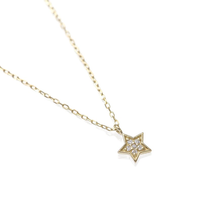 K10YG ダイヤモンド リバーシブルスターネックレス_12