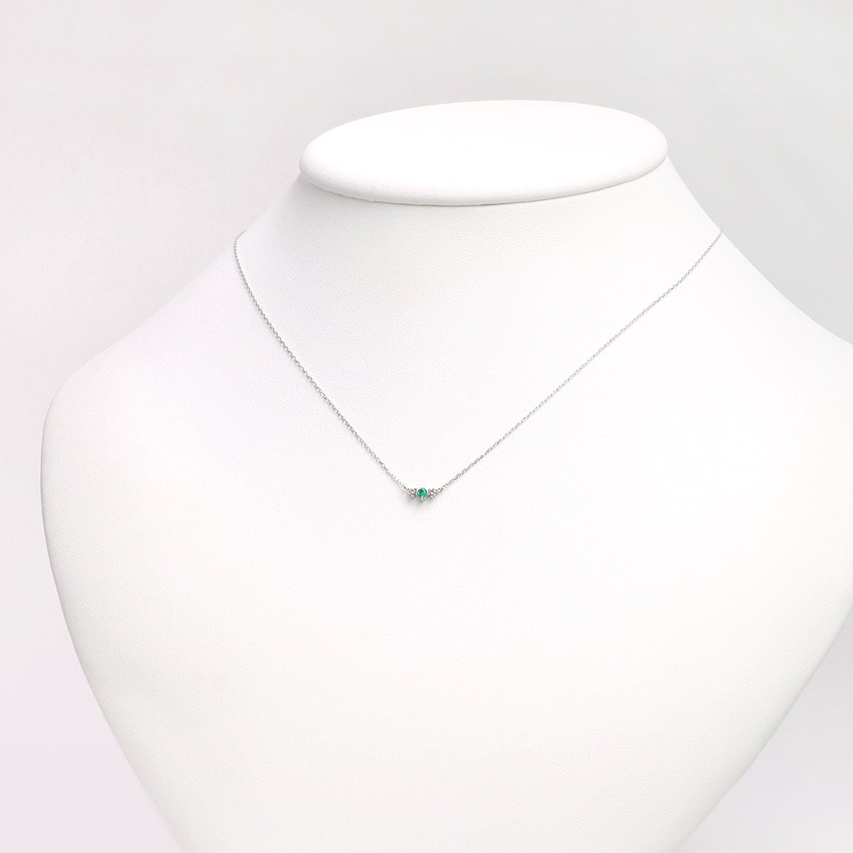 K10WG ダイヤモンド＆エメラルド ネックレス_10