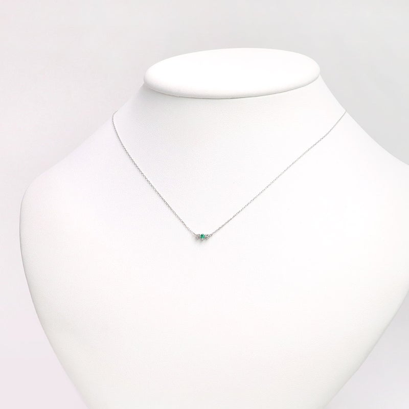 K10WG ダイヤモンド＆エメラルド ネックレス_10