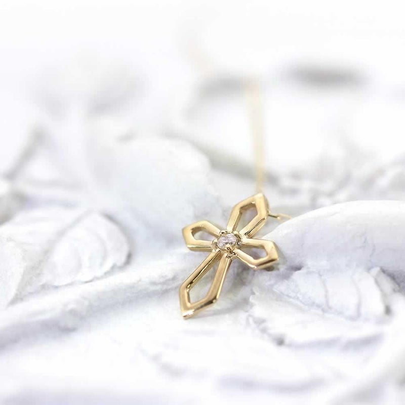 K10 ダイヤモンド クロス ネックレス_03