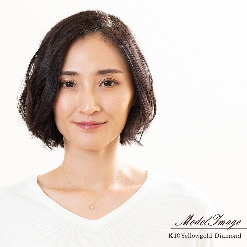 K10YG ダイヤモンド ハート ネックレス_09