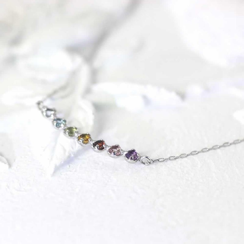 K10WG アミュレット 7色 ネックレス_02