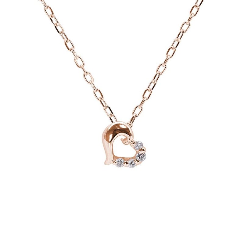 心葉 ダイヤモンド ハートネックレス K10_21