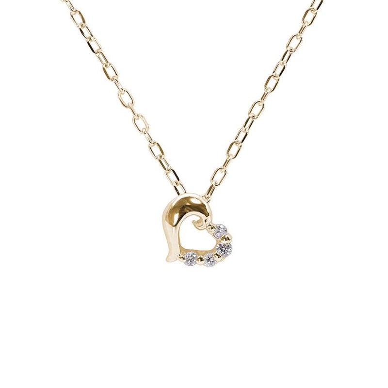 心葉 ダイヤモンド ハートネックレス K10_22