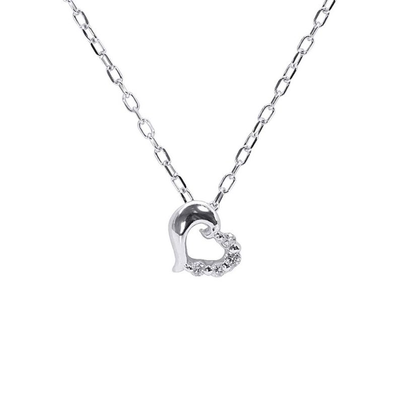 心葉 ダイヤモンド ハートネックレス K10_23