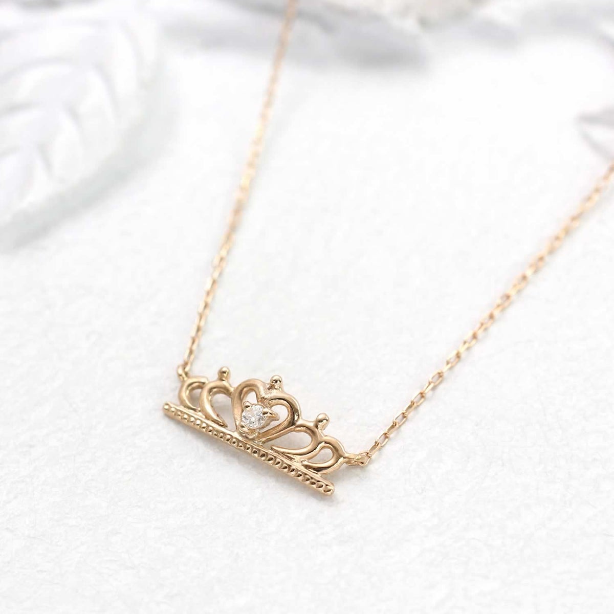 K10 ダイヤモンド ティアラ ネックレス_02