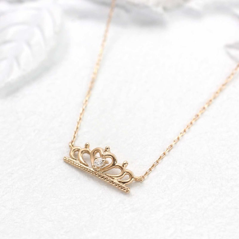 K10 ダイヤモンド ティアラ ネックレス_02