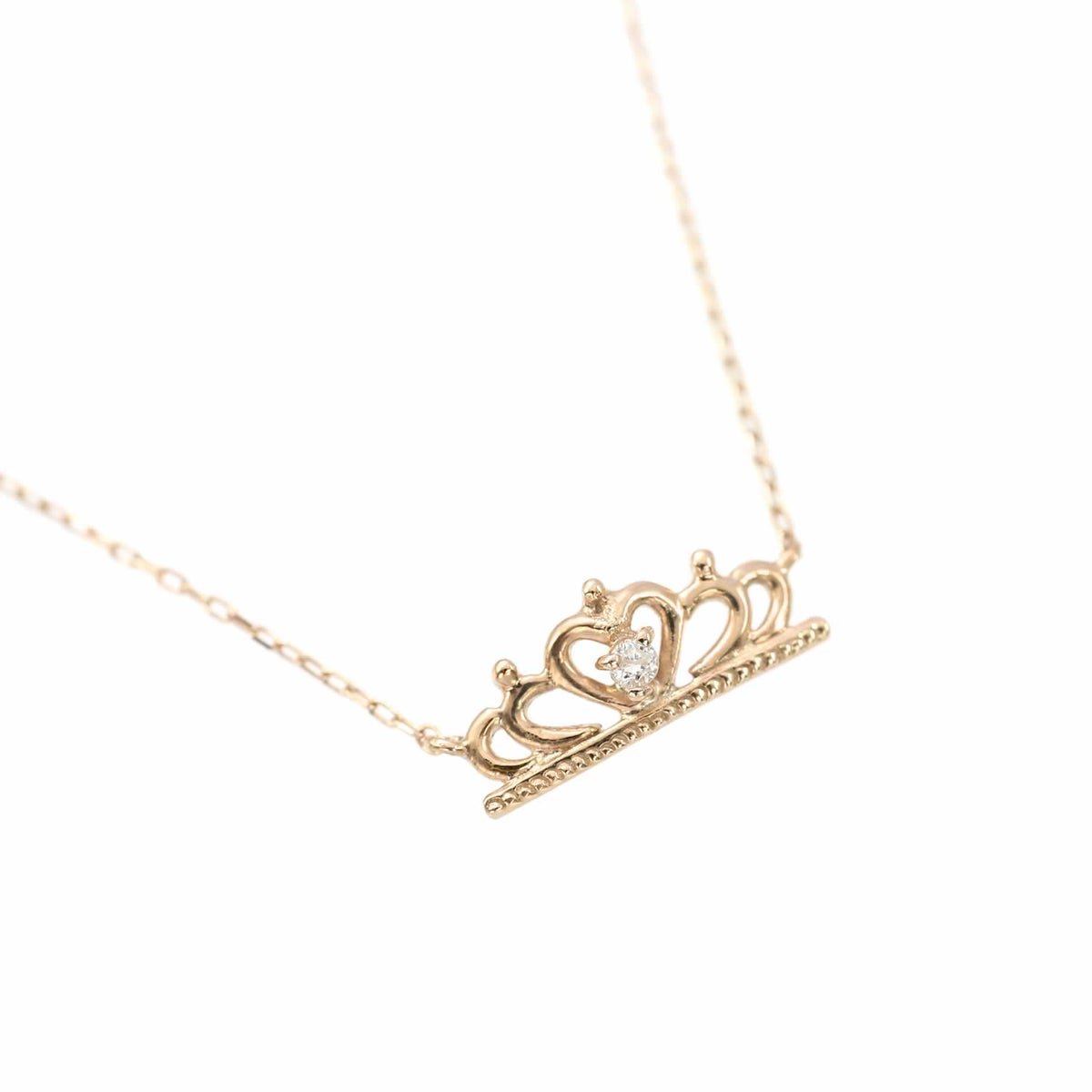 K10 ダイヤモンド ティアラ ネックレス_04