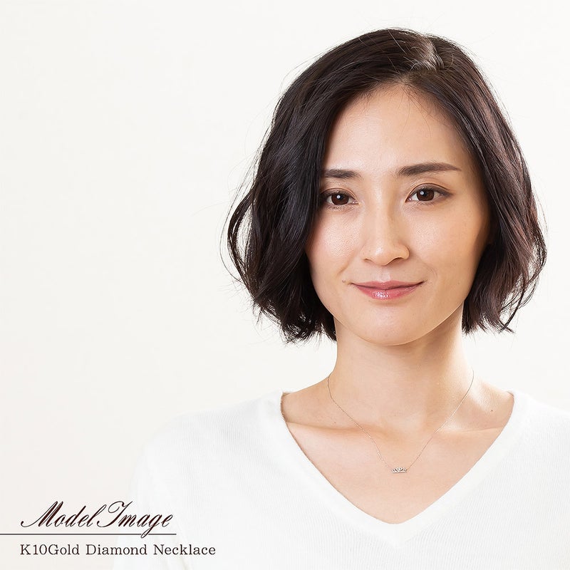 K10 ダイヤモンド ティアラ ネックレス_09