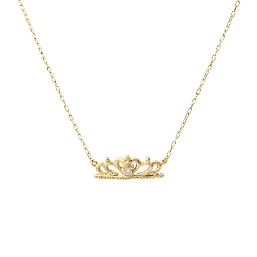 K10 ダイヤモンド ティアラ ネックレス_22