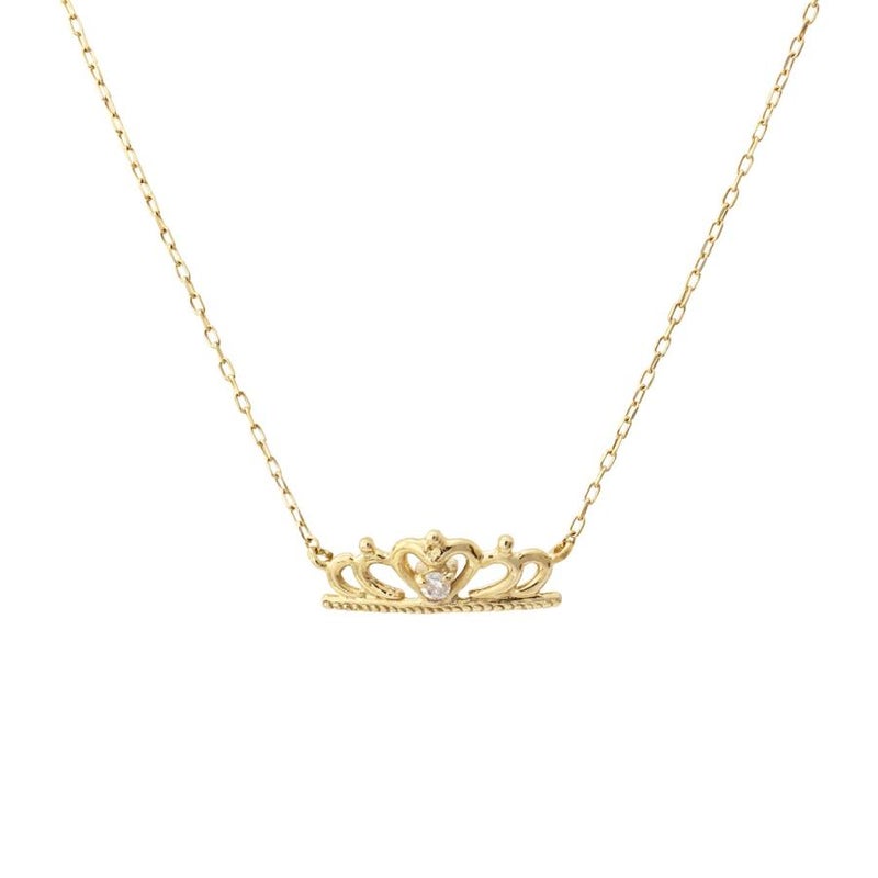 K10 ダイヤモンド ティアラ ネックレス_22