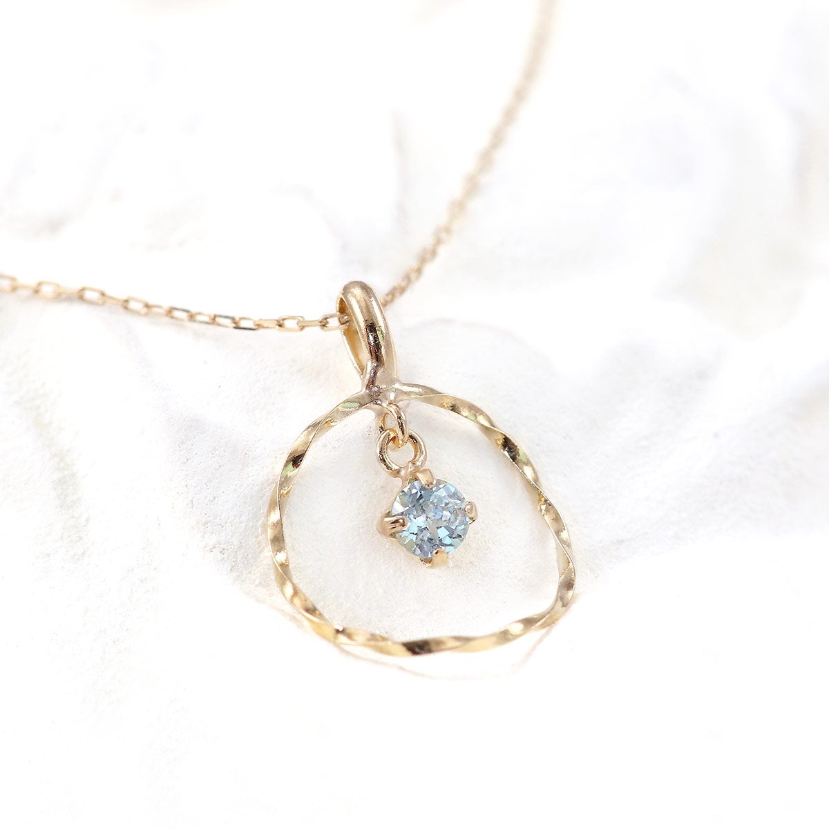 K10YG ブルートパーズ ネックレス 11月誕生石_09