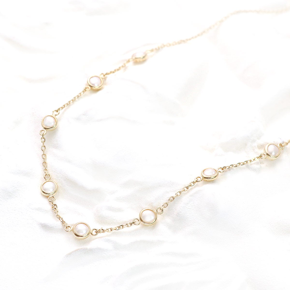 K10YG 淡水真珠 ステーションネックレス_02