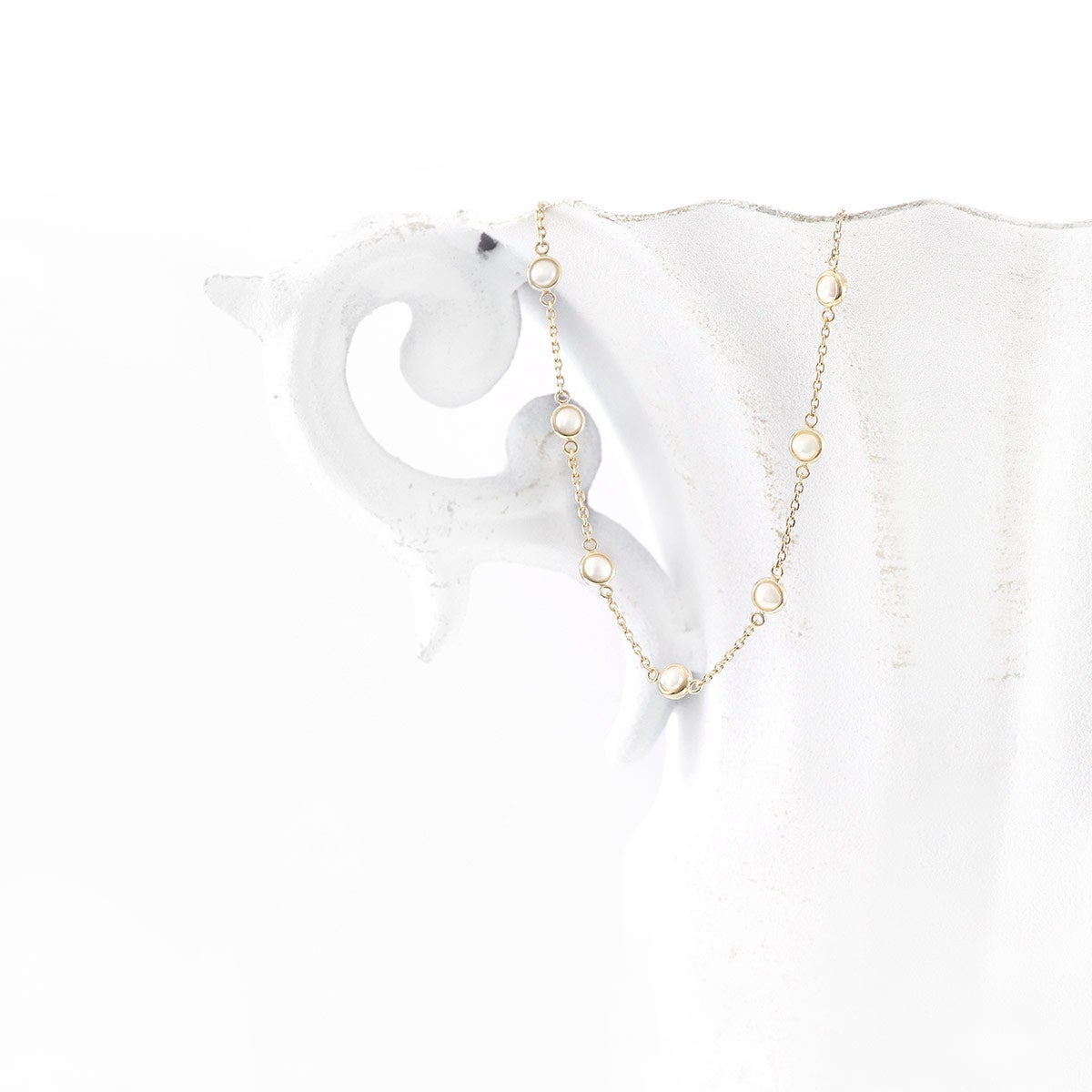 K10YG 淡水真珠 ステーションネックレス_10