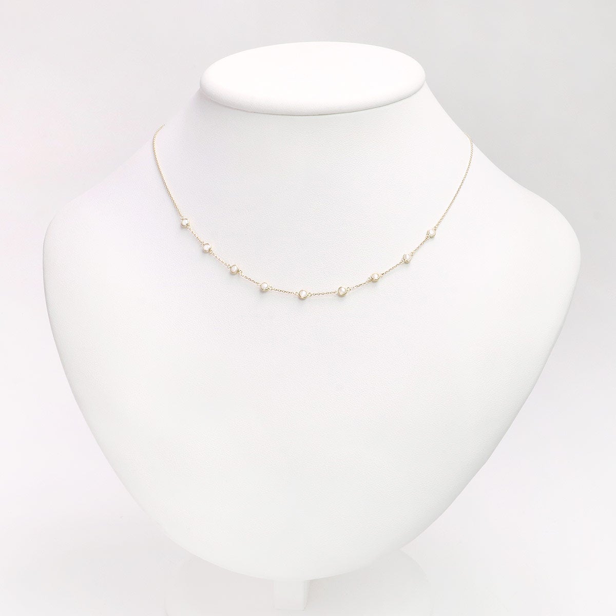 K10YG 淡水真珠 ステーションネックレス_12