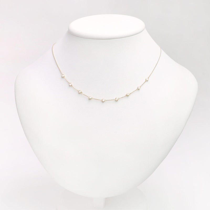 K10YG 淡水真珠 ステーションネックレス_12