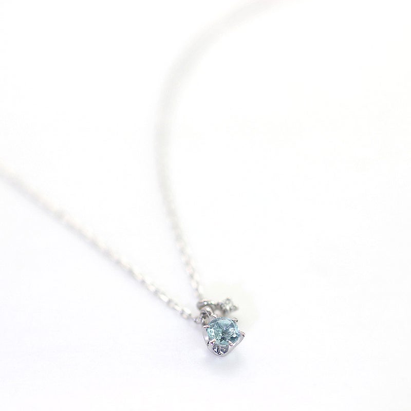 K10WG ダイヤモンド＆ブルートパーズネックレス 11月誕生石_03