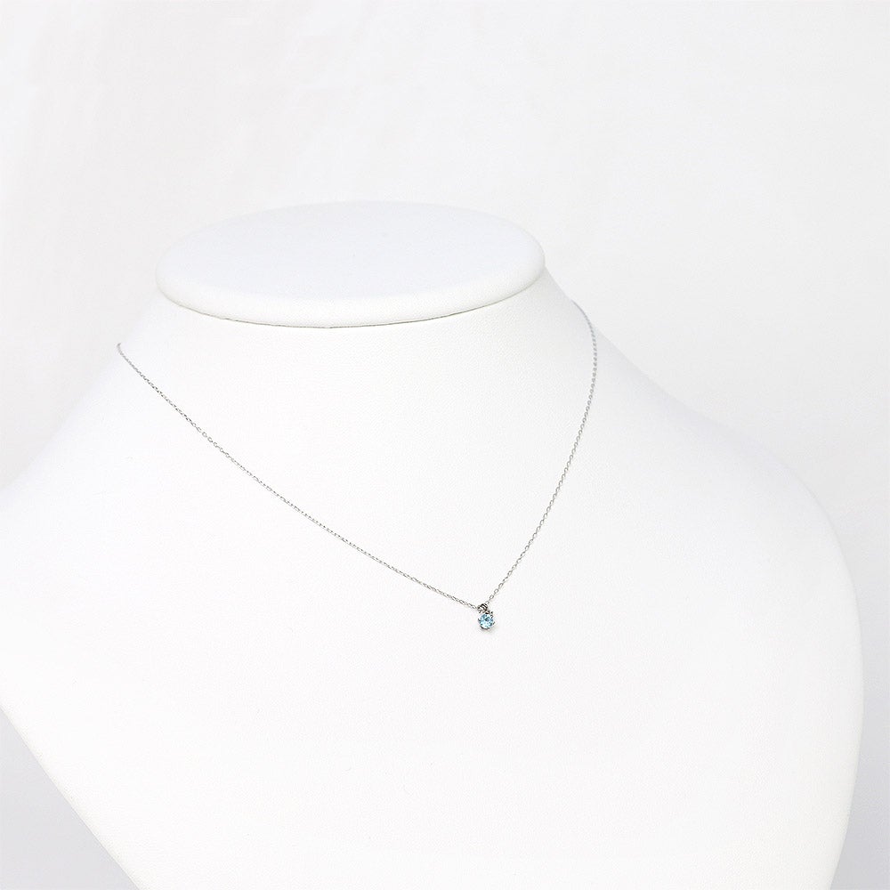 K10WG ダイヤモンド＆ブルートパーズネックレス 11月誕生石_09